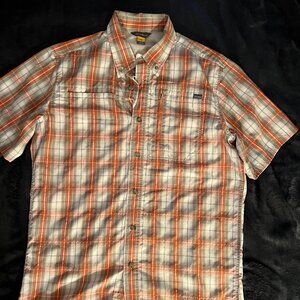 Eddie Bauer Mens Short Sleeved Poly/Nylon Blend Shirt Size Small